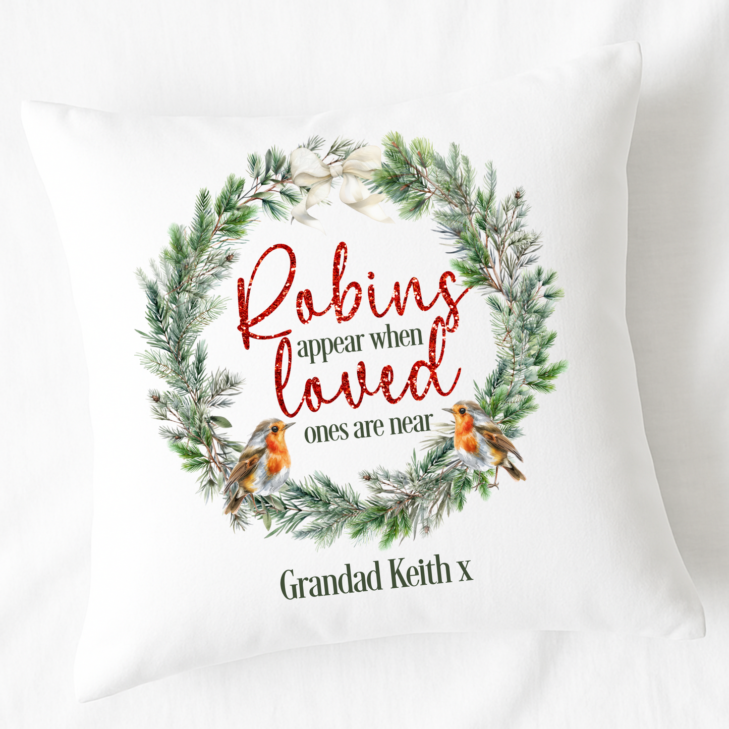 Robins Appear Cushion Cover