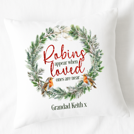 Robins Appear Cushion Cover