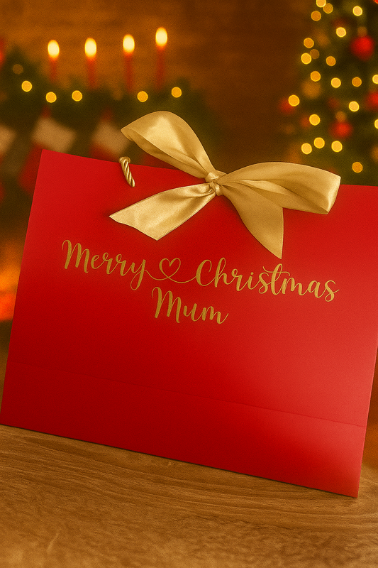 Red Gift Bag With Gold Bow