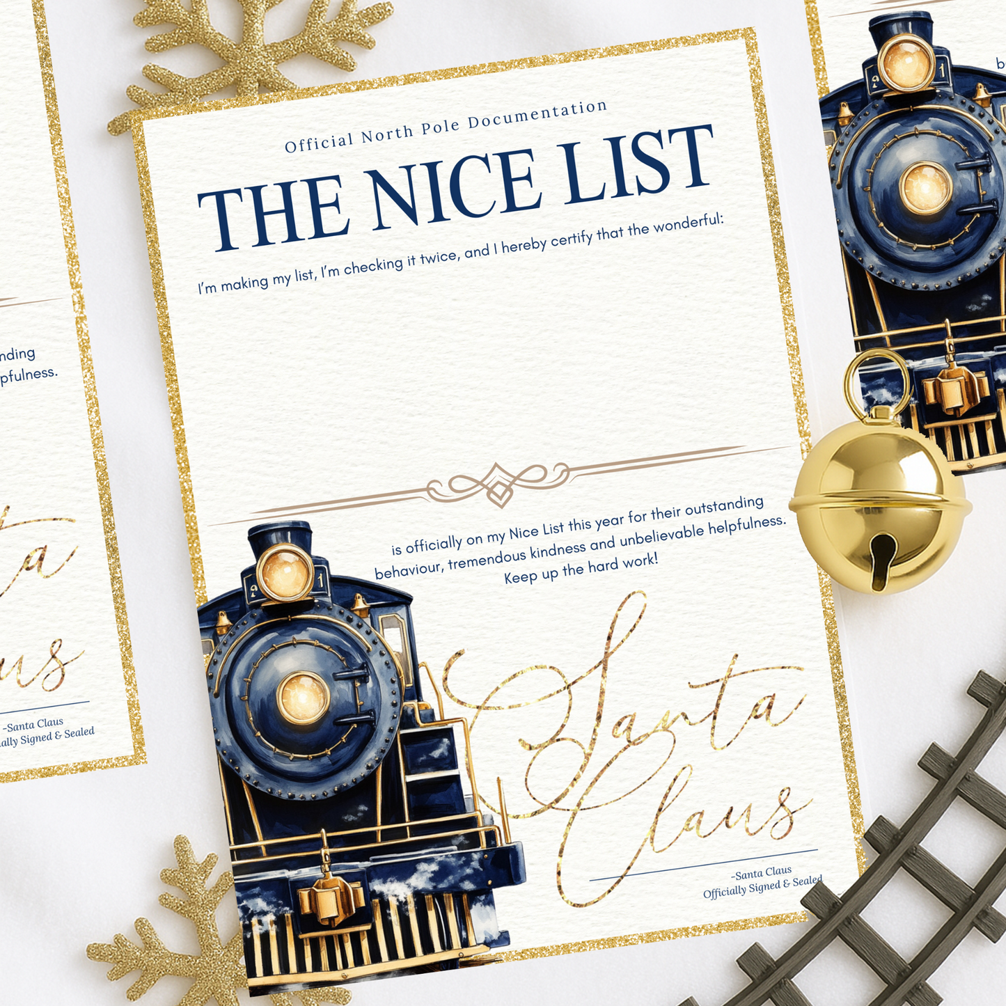 Nice List Letters-Train