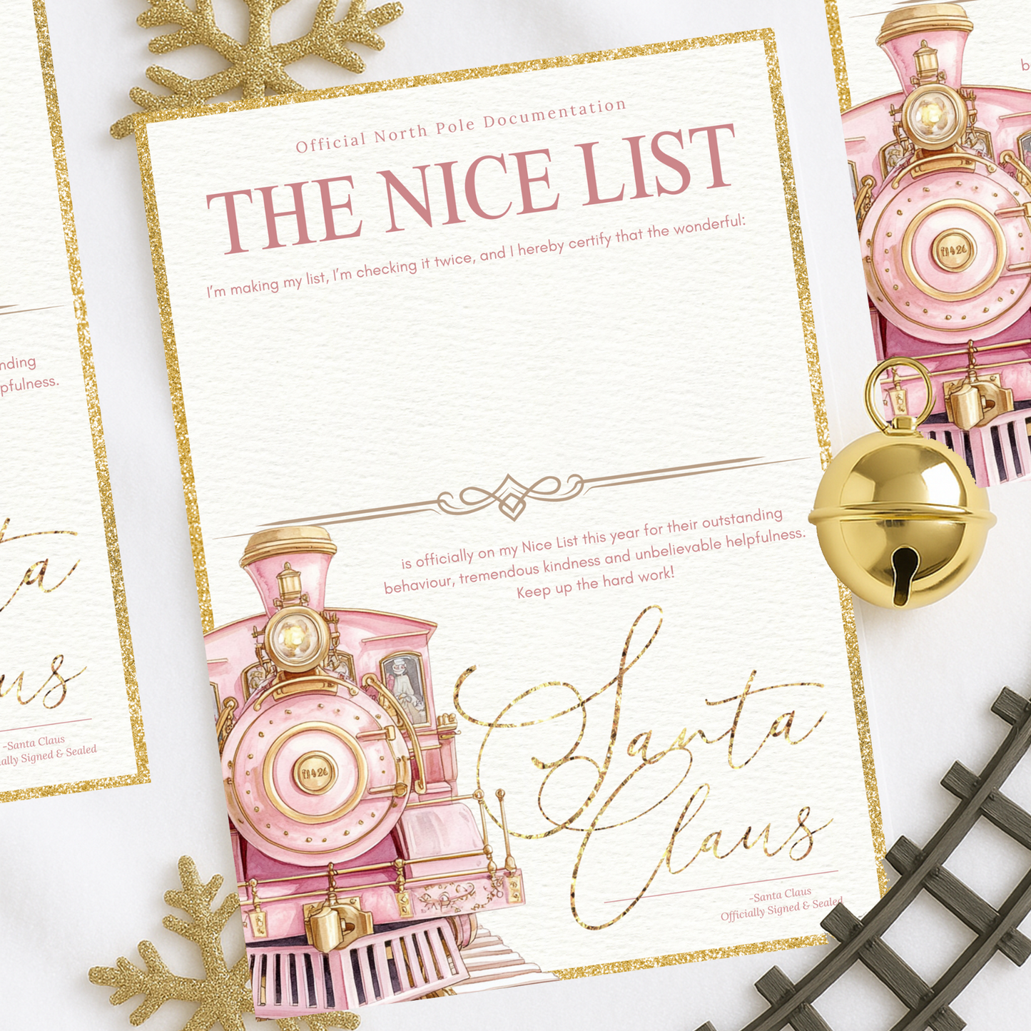 Nice List Letters-Train