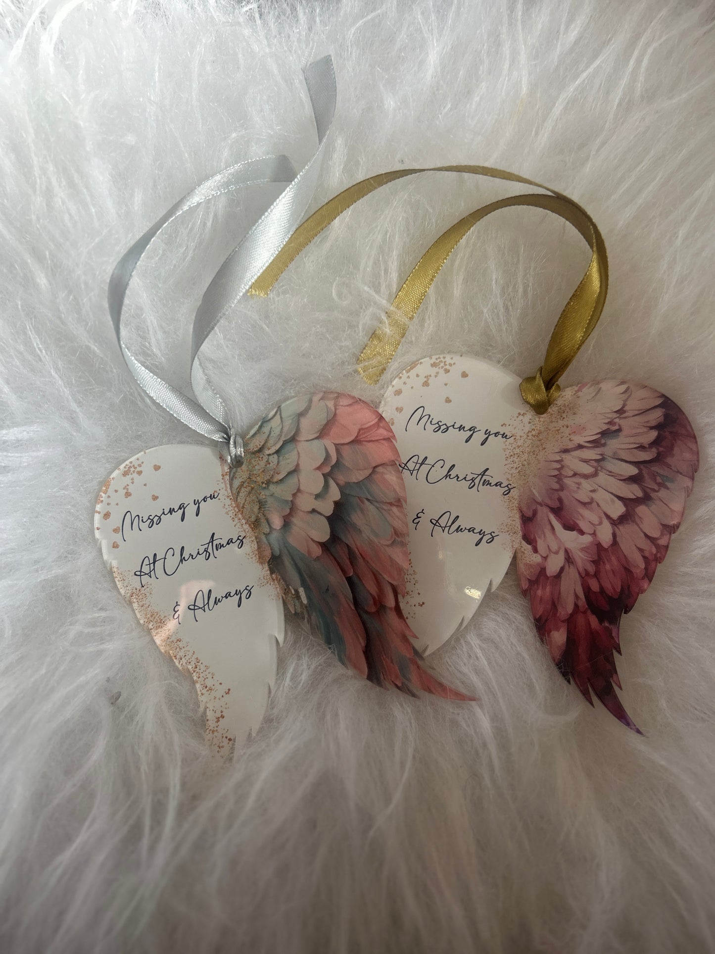 Angel Wings Memorial Bauble