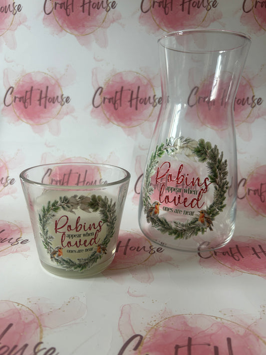 Memorial Candle & Vase