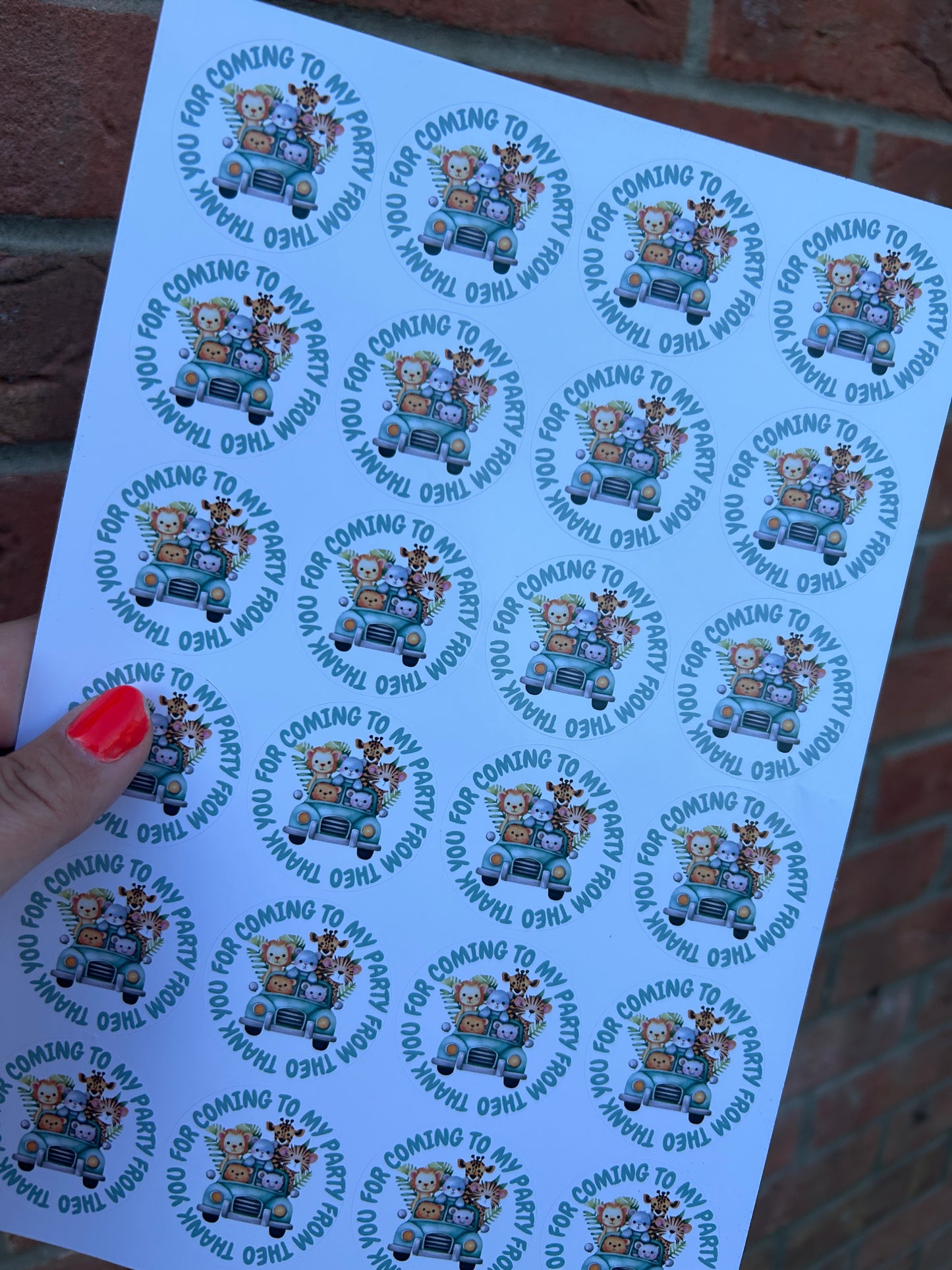 Personalised Birthday Stickers
