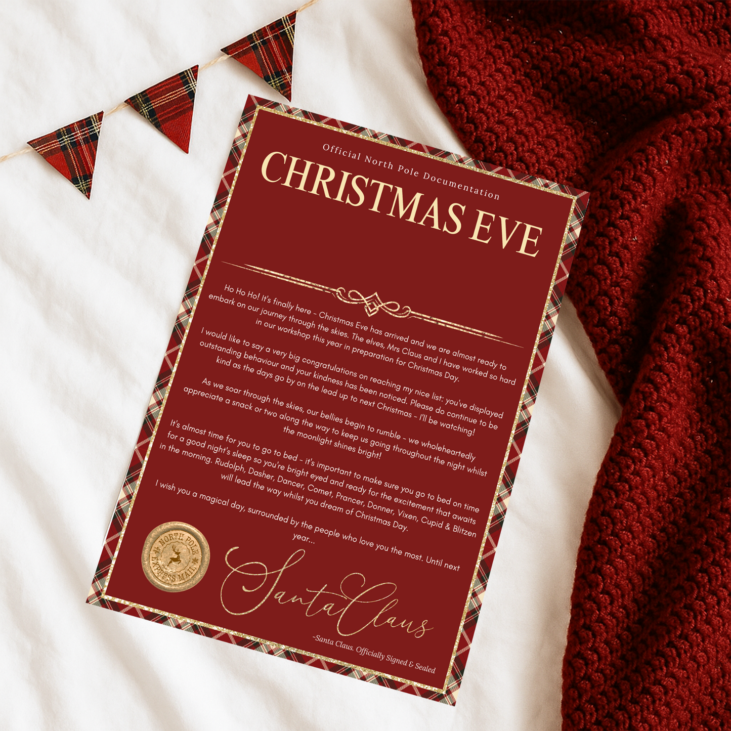 Christmas Letter Tartan