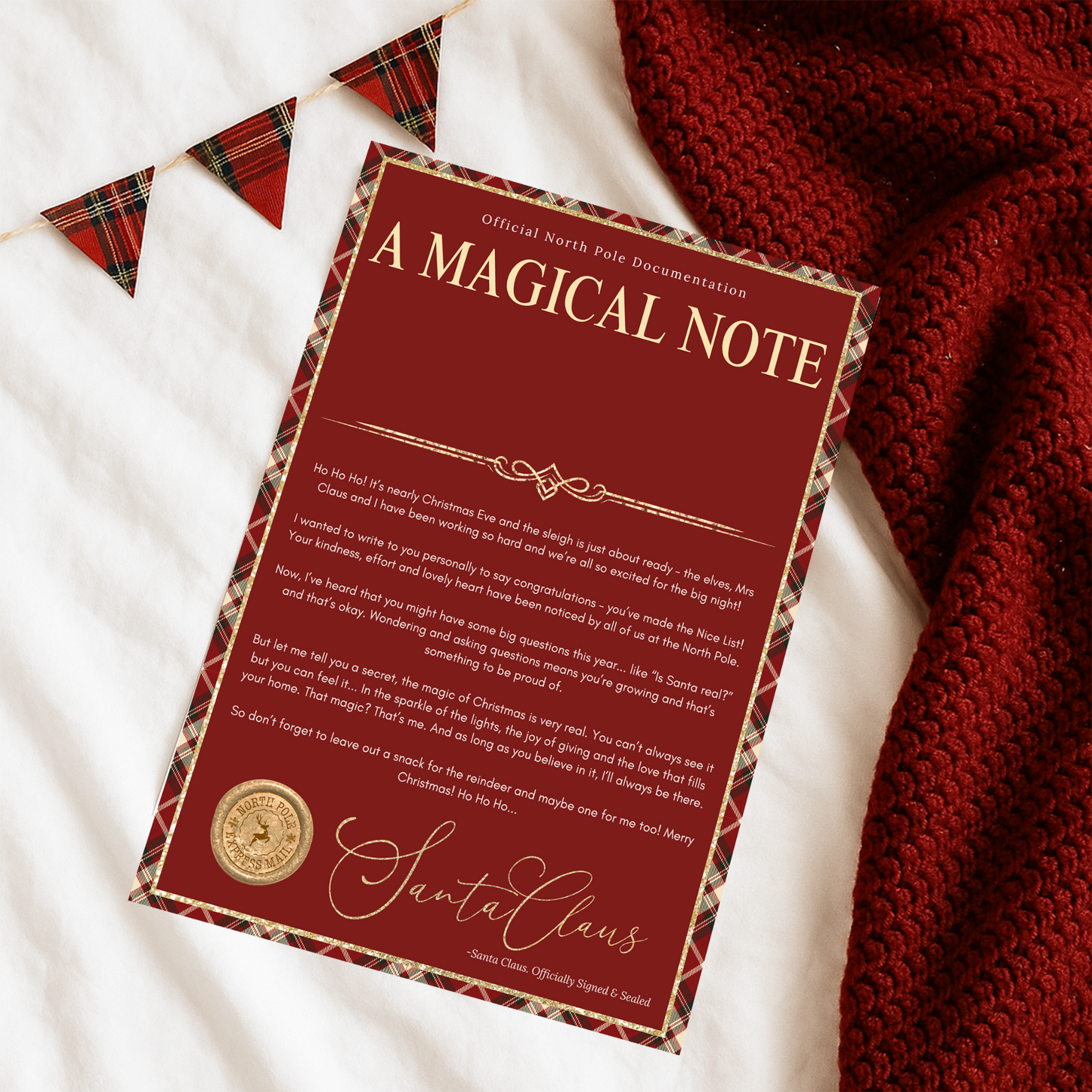 Christmas Letter Tartan