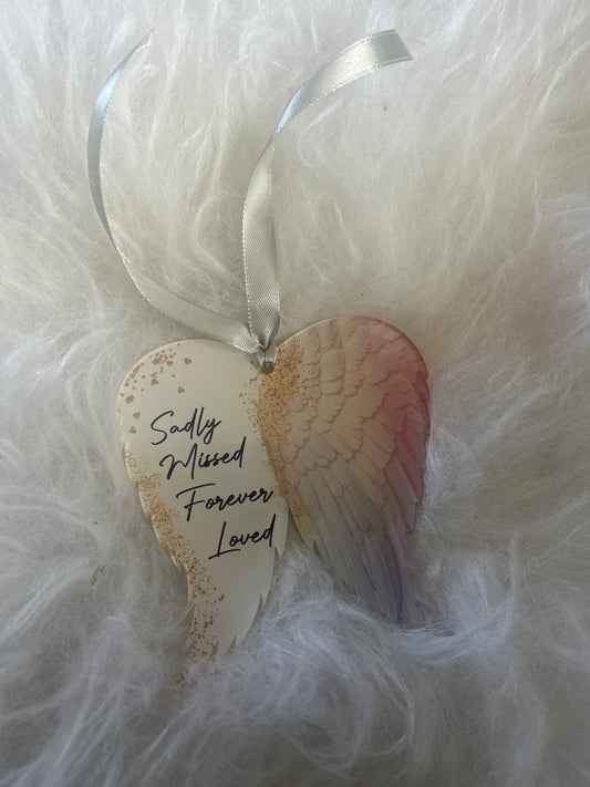 Angel Wings Memorial Bauble